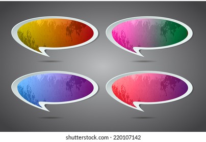 colorful modern text box template for website computer graphic and internet, numbers. label. speech bubble.
