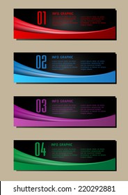 colorful modern text box template for website computer graphic and internet, numbers. label.