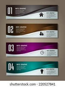 colorful modern text box template for website computer graphic and internet, numbers. label. 