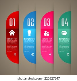 colorful modern text box template for website computer graphic and internet, numbers. label. 