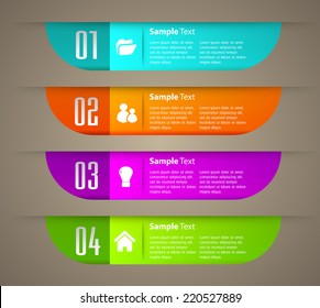 colorful modern text box template for website computer graphic and internet, numbers. label. 