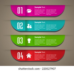 colorful modern text box template for website computer graphic and internet, numbers. label. 