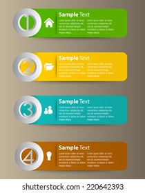 colorful modern text box template for website computer graphic and internet, numbers. label.