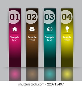 colorful modern text box template for website computer graphic and internet, numbers. label.