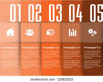 colorful modern text box template for website computer graphic and internet, numbers. label. 