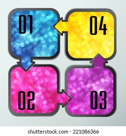 colorful modern text box template for website computer graphic and internet, numbers. label. 