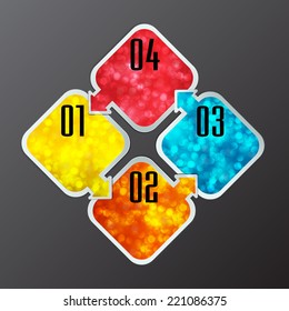 colorful modern text box template for website computer graphic and internet, numbers. label. 