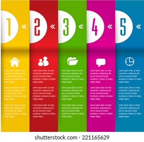 colorful modern text box template for website computer graphic and internet, numbers. label, speech bubble