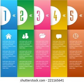 colorful modern text box template for website computer graphic and internet, numbers. label, speech bubble