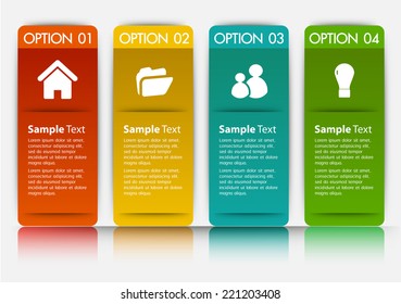 colorful modern text box template for website computer graphic and internet, numbers. label. 