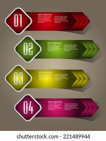colorful modern text box template for website computer graphic and internet, numbers. label. 