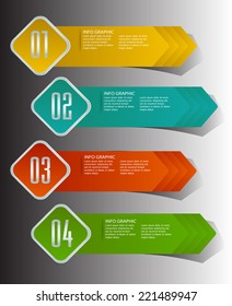 colorful modern text box template for website computer graphic and internet, numbers. label. 