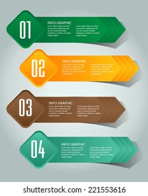 colorful modern text box template for website computer graphic and internet, numbers. label. arrow.