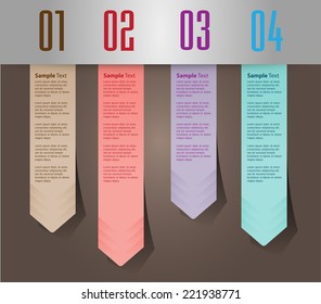 colorful modern text box template for website computer graphic and internet, numbers. label. arrow.