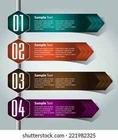 colorful modern text box template for website computer graphic and internet, numbers. label. arrow. 