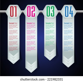 colorful modern text box template for website computer graphic and internet, numbers. label. arrow. 