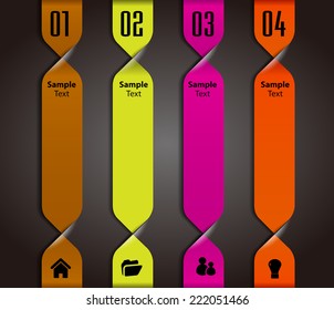 colorful modern text box template for website computer graphic and internet, numbers. label.