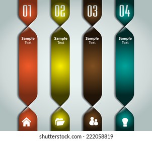 colorful modern text box template for website computer graphic and internet, numbers. label.