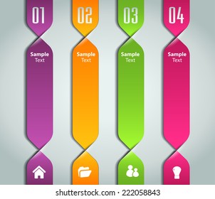 colorful modern text box template for website computer graphic and internet, numbers. label.