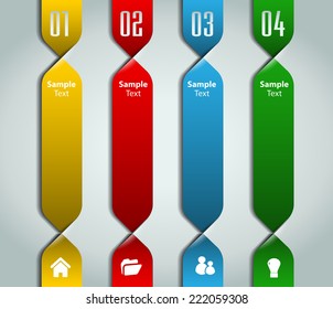 colorful modern text box template for website computer graphic and internet, numbers. label.