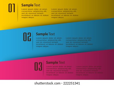 colorful modern text box template for website computer graphic and internet, numbers. label.
