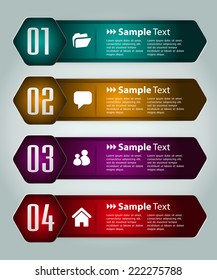 colorful modern text box template for website computer graphic and internet, numbers. label.
