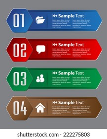 colorful modern text box template for website computer graphic and internet, numbers. label.