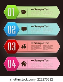 colorful modern text box template for website computer graphic and internet, numbers. label.