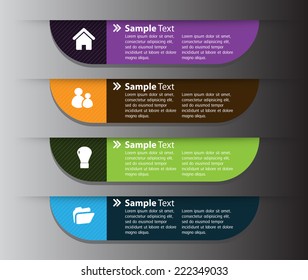 colorful modern text box template for website computer graphic and internet, numbers. label. 