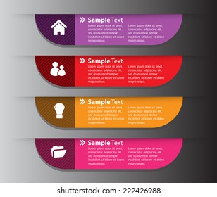 colorful modern text box template for website computer graphic and internet, numbers.