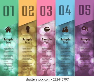 colorful modern text box template for website computer graphic and internet, numbers. label.