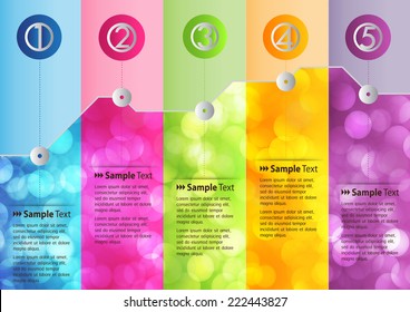 colorful modern text box template for website computer graphic and internet, numbers.