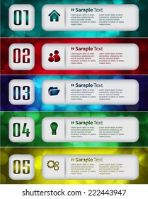 colorful modern text box template for website computer graphic and internet, numbers. label.