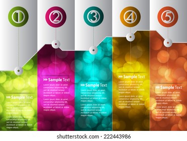 colorful modern text box template for website computer graphic and internet, numbers.