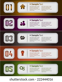 colorful modern text box template for website computer graphic and internet, numbers. label.