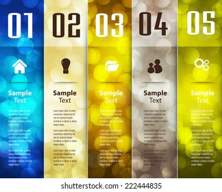 colorful modern text box template for website computer graphic and internet, numbers. label.