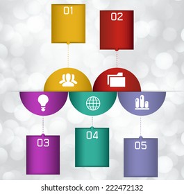 colorful modern text box template for website computer graphic and internet, numbers. label.
