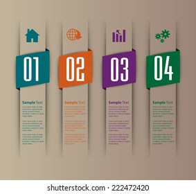 colorful modern text box template for website computer graphic and internet, numbers. label.