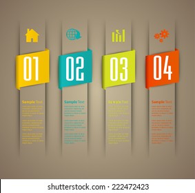 colorful modern text box template for website computer graphic and internet, numbers. label.