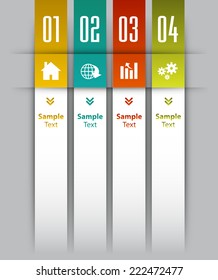 colorful modern text box template for website computer graphic and internet, numbers. label.