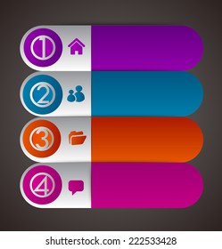 colorful modern text box template for website computer graphic and internet, numbers. label.