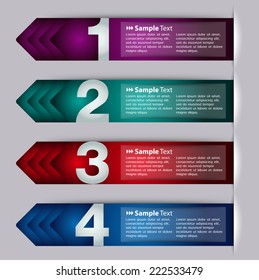 colorful modern text box template for website computer graphic and internet, numbers. label.