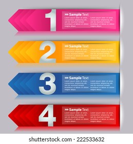 colorful modern text box template for website computer graphic and internet, numbers. label.