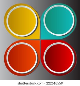 colorful modern text box template for website computer graphic and internet, numbers. label.