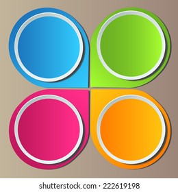 colorful modern text box template for website computer graphic and internet, numbers. label.