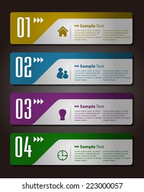 colorful modern text box template for website computer graphic and internet, numbers. label.