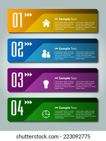 colorful modern text box template for website computer graphic and internet, numbers. label.
