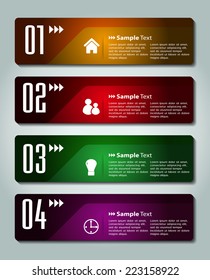 colorful modern text box template for website computer graphic and internet, numbers. label.