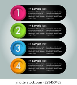 colorful modern text box template for website computer graphic and internet, numbers. label.