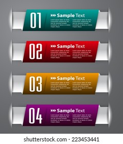 colorful modern text box template for website computer graphic and internet, numbers. label.